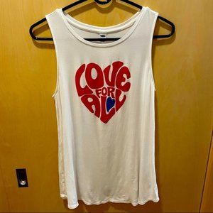 “Love for all” women’s tank